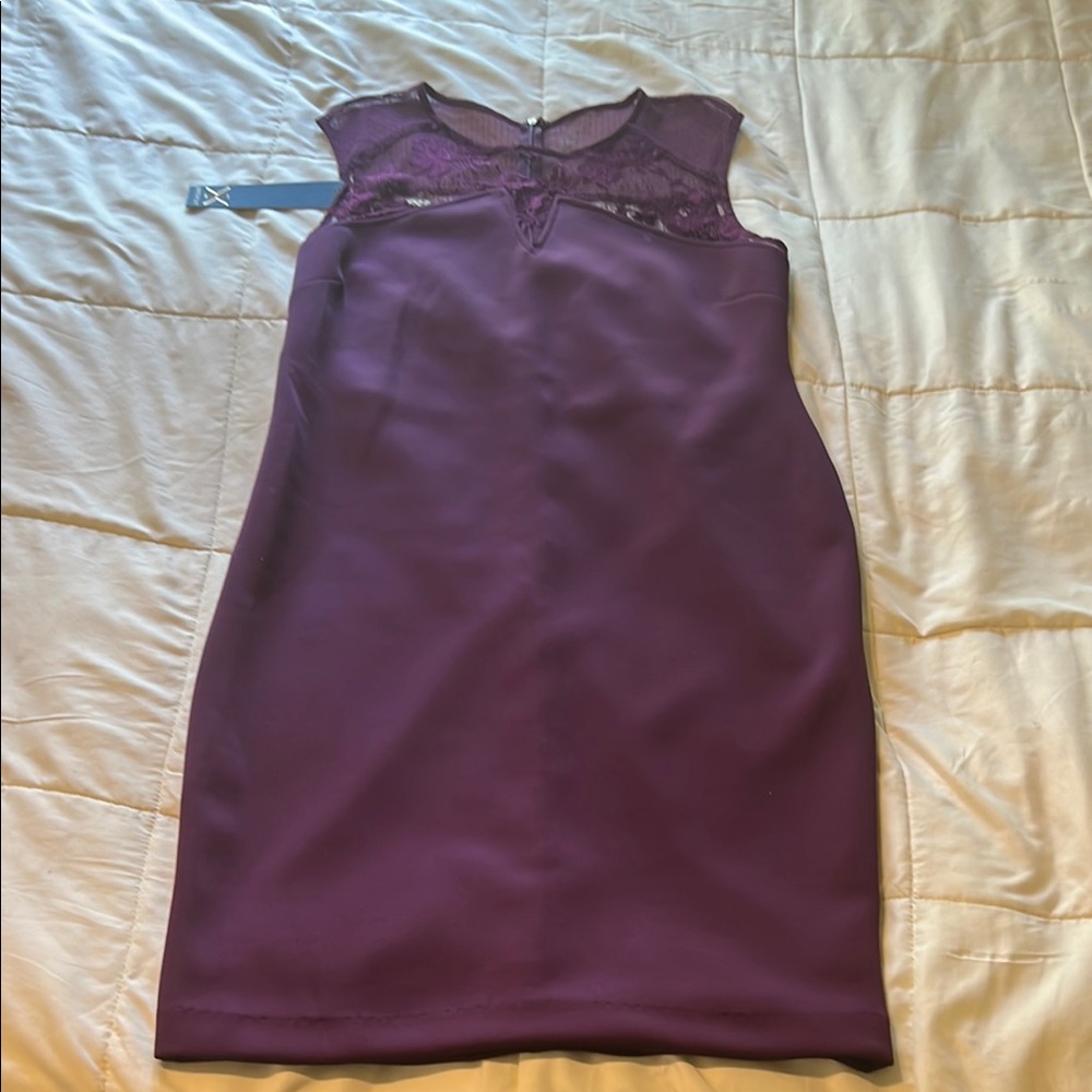 Kardashian Kollection Purple Sheath Cocktail Dress